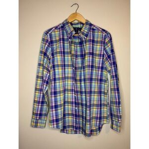Ralph Lauren Kids Plaid Button Down Shirt XL 18-20 Pony Logo
